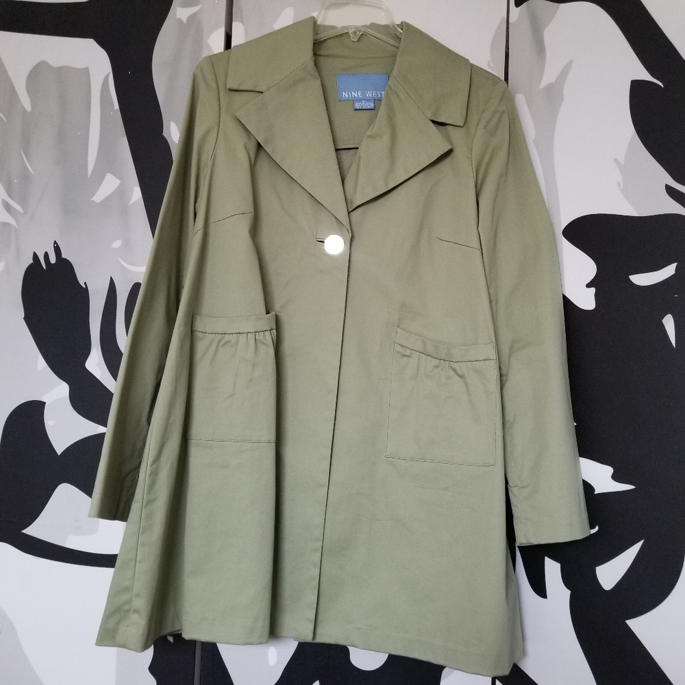 NEW Nine West Pale Green Babydoll Jacket Size M